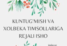 Kuntug’mish va Xolbeka timsollariga rejali isho