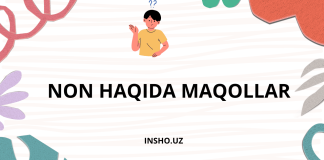 Non haqida maqollar to'plami.