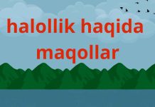 halollik haqida maqollar