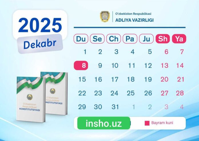 Konstitutsiya kuni munosabati bilan necha kun dam olamiz?